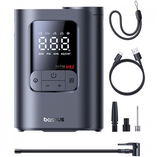 Портативний насос Baseus GoTrip VA1 Super Mini 22-Cylinder 5000 mAh (C01197) Cosmic Black