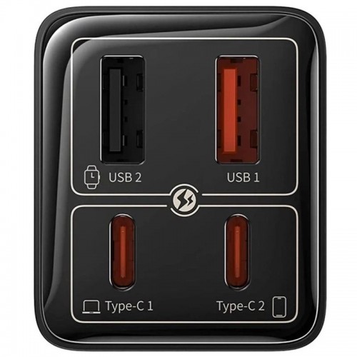 МЗП Baseus GaN6 Pro Fast Charger 100W (2USB-A/2C) (P101627) Cluster Black