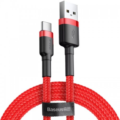 Дата кабель Baseus Cafule USB to Type-C Cable 2A (2m) (CATKLF-C) Червоний