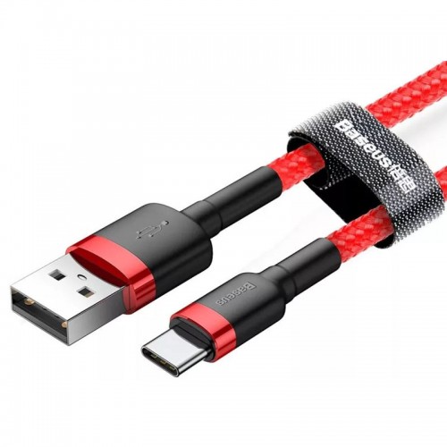 Дата кабель Baseus Cafule USB to Type-C Cable 2A (2m) (CATKLF-C) Червоний