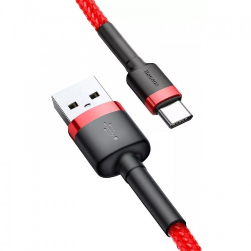 Дата кабель Baseus Cafule USB to Type-C Cable 2A (2m) (CATKLF-C) Червоний