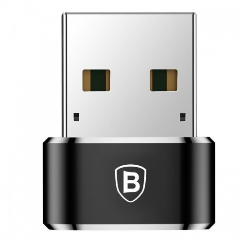 Переходник Baseus USB Male To Type-C Female Adapter Converter 3A (CAAOTG-01) Чорний