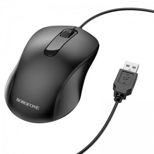 Мышь проводная Borofone BG4 Business Чорний