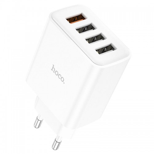СЗУ Hoco C102A Fuerza QC3.0 (4USB-A) White