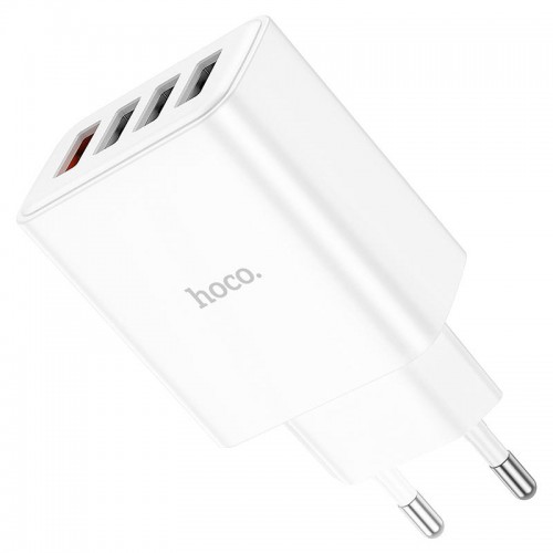 СЗУ Hoco C102A Fuerza QC3.0 (4USB-A) White