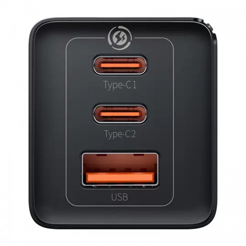 СЗУ Baseus GaN5 Pro 65W 2Type-C+USB 100W EU (CCGP12020) Black
