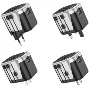 МЗП Hoco AC5 Level 2USB+Socket Black