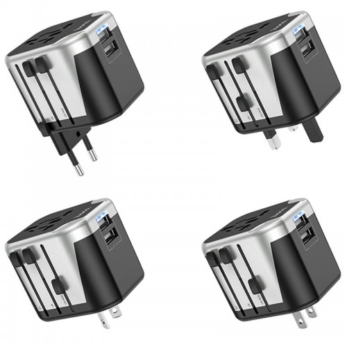 МЗП Hoco AC5 Level 2USB+Socket Black