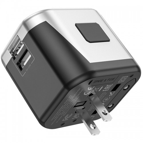 МЗП Hoco AC5 Level 2USB+Socket Black
