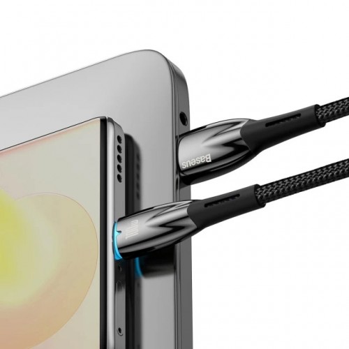 Дата кабель Baseus Glimmer Series Fast Charging Data Cable USB to Type-C 100W 1m (CADH00040) Black
