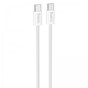 Дата кабель Hoco X104 Source 60W Type-C to Type-C (1m) White
