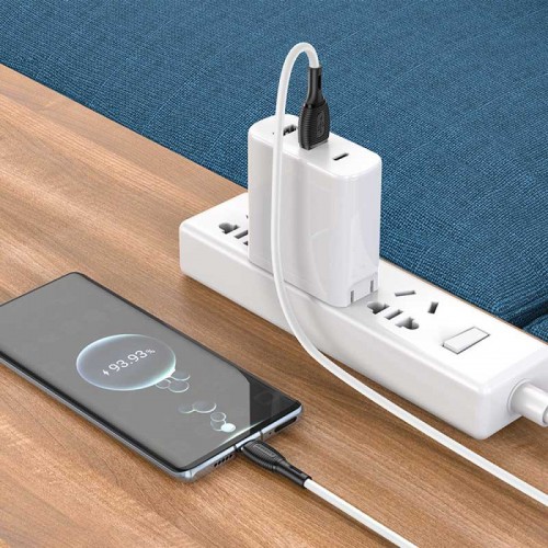 Дата кабель Borofone BX86 Advantage USB to Type-C 2.4A (1m) White
