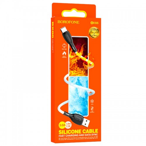 Дата кабель Borofone BX86 Advantage USB to Type-C 2.4A (1m) White