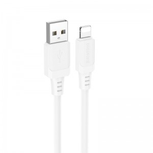Дата кабель Borofone BX115 Lotto USB to Lightning 2.4A (1m) White