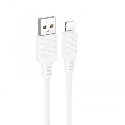 Дата кабель Borofone BX115 Lotto USB to Lightning 2.4A (1m) White
