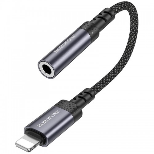 Переходник Borofone BV24 Graceful Lightning to 3.5mm Metal grey