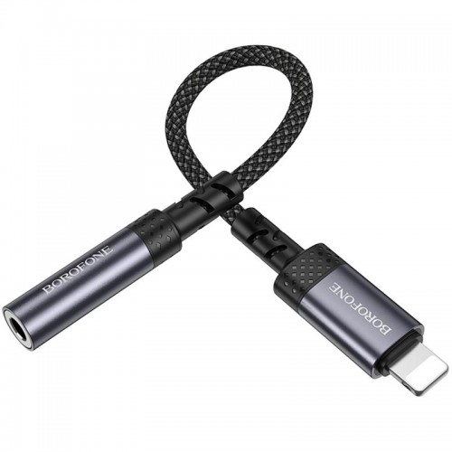 Переходник Borofone BV24 Graceful Lightning to 3.5mm Metal grey