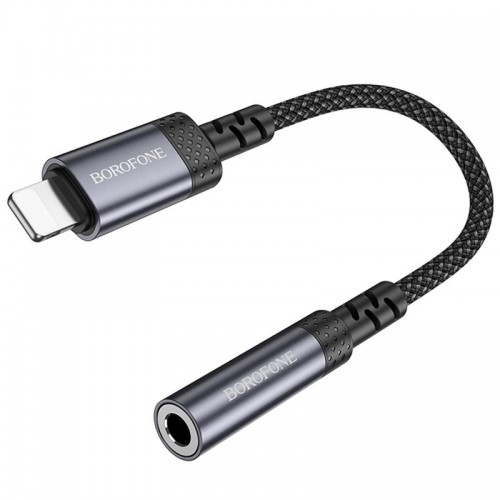 Переходник Borofone BV24 Graceful Lightning to 3.5mm Metal grey