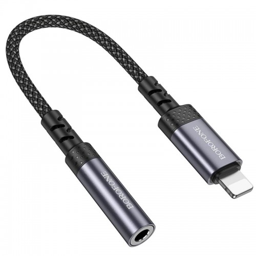 Переходник Borofone BV24 Graceful Lightning to 3.5mm Metal grey