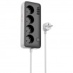 Удлинитель Hoco AC21 Sunlight 4-bit (1C/3A/4xSocket) (3m) Black