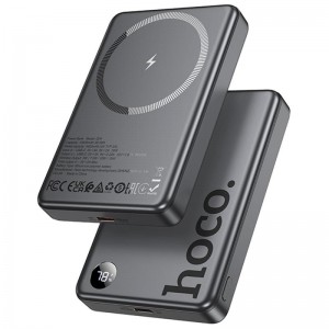 Портативное ЗУ Power Bank Hoco Q34 Clever PD20W с БЗУ 10000 mAh Metal gray