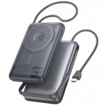 Повербанк MagSafe+iWatch Hoco Q43 10000 mAh 20W с кабелем Type-C и держателем Metal gray