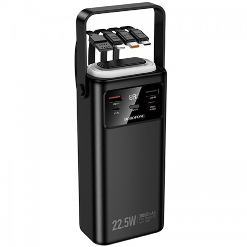 Портативное ЗУ Power Bank Borofone BJ65 High 22.5W+PD20W with cable 30000 mAh Black