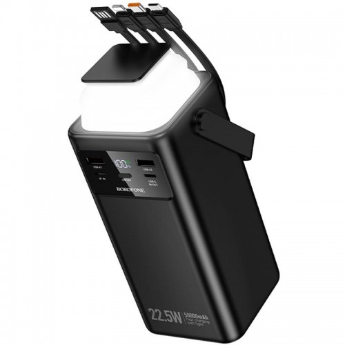 Портативное ЗУ Power Bank Borofone BJ65A High 22.5W+PD20W with cable 50000 mAh Black