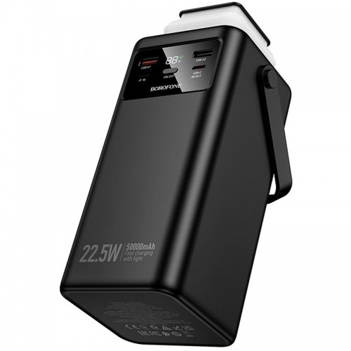 Портативное ЗУ Power Bank Borofone BJ65A High 22.5W+PD20W with cable 50000 mAh Black
