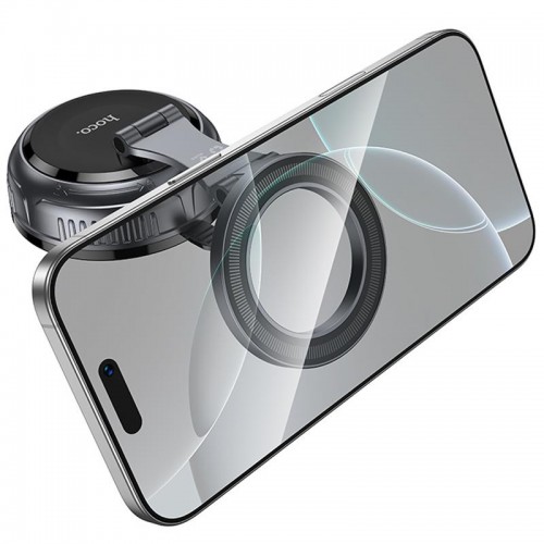 Автотримач Hoco H92 High vacuum suction cup magnetic (universal) Black / Metal gray