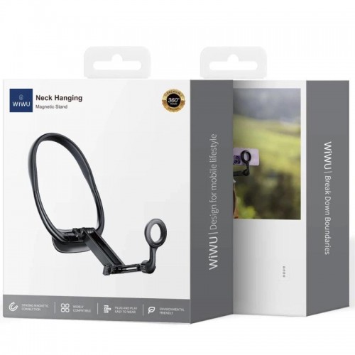Магнитный держатель для телефона WIWU Wi-CH320 на шею Black