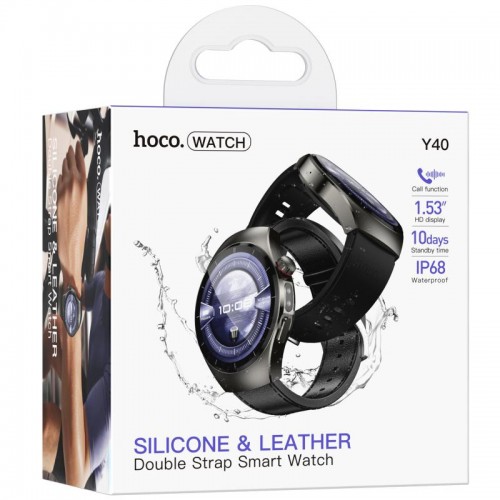 Смарт-годинник Hoco Y40 Smart sports watch (call version) Black