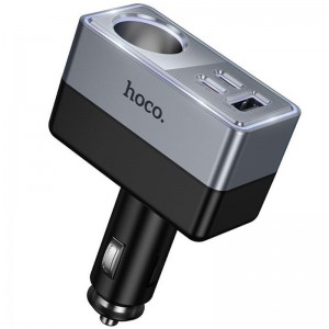 АЗП Hoco Z65A Smart cigarette lighter PD45W (1USB-A/2C) Black
