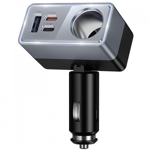 АЗП Hoco Z65A Smart cigarette lighter PD45W (1USB-A/2C) Black