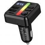 АЗУ FM модулятор Hoco E89 Libre 45W (1USB-A/1C) Black