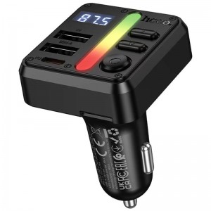 АЗУ FM модулятор Hoco E89 Libre 45W (1USB-A/1C) Black