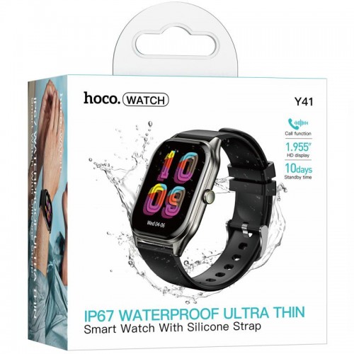 Смарт-годинник Hoco Y41 Smart sports watch (call version) Black