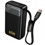 Повербанк для ноутбука 65W 12000 mAh Hoco Q53 с кабелем Type-C Black