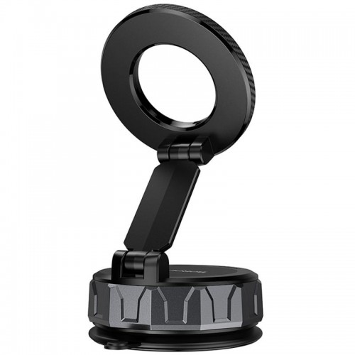 Автотримач Borofone BH140 Gloria Vacuum Suction Magnetic (center console) Black / Metal gray