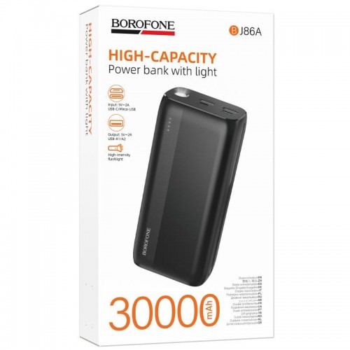 Портативное ЗУ Power Bank Borofone BJ86A Victoria 30000 mAh Black