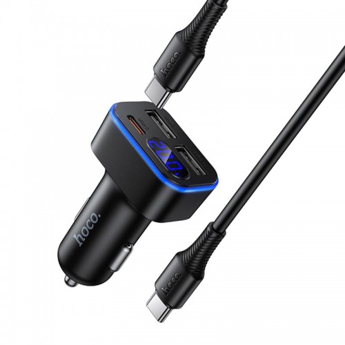 АЗУ Hoco Z63A Barry PD42W+QC3.0 (2USB-A/1C) + кабель Type-C to Type-C Black