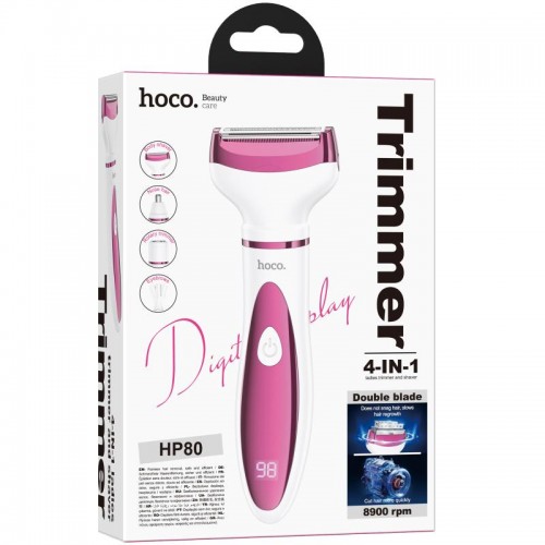 Женский триммер‑бритва Hoco HP80 4-in-1 300 mAh Rose Red