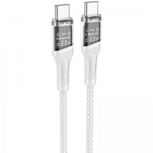 Дата кабель Hoco U111 Discovery Edition Type-C to Type-C 60W (1.2m) Grey