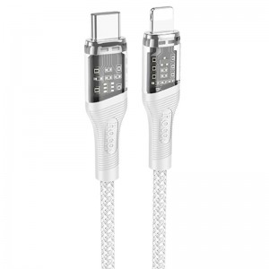 Дата кабель Hoco U111 Discovery Edition Type-C to Lightning 27W (1.2m) Grey