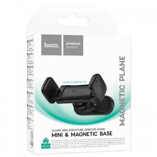 Держатель для телефона Hoco HD12 Supporter on magnet Black