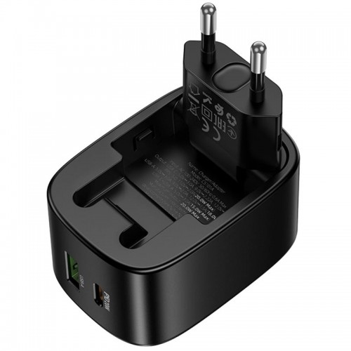 СЗУ Hoco CS101A Folding PD20W+QC3.0 (1USB-A/1C) Black
