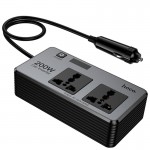 АЗУ инвертор Hoco Z66 New PD66W+QC3.0 (2USB-A/1C/2xSocket) (0.5m) Black