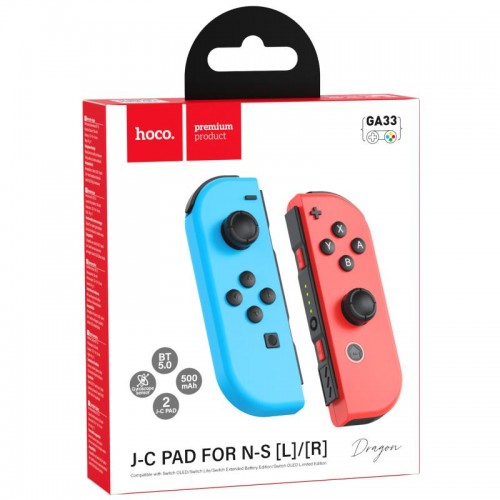 Бездротовий контролер Hoco GA33 Dragon for Nintendo Switch (500mAh) Red Blue