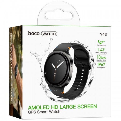 Смарт-годинник Hoco Y43 Amoled Smart sports watch (call version) Black