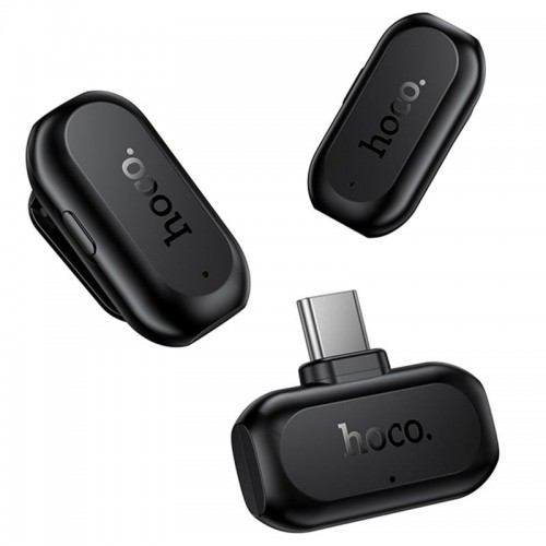 Петличный беспроводной микрофон Hoco L26 Dual-mic Smart AI (Type-C) Black